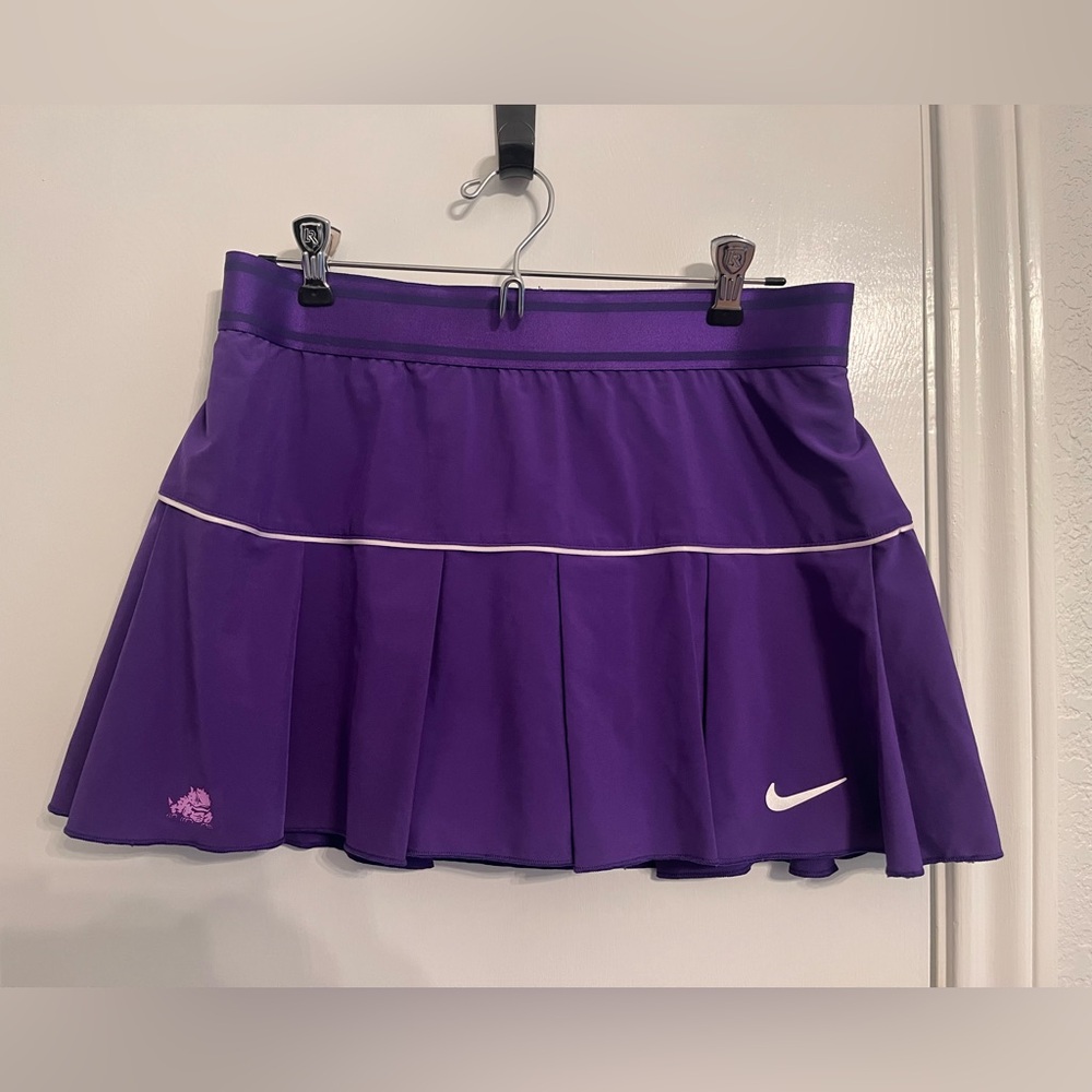 Nike Purple Pleated Tennis Skirt with White Trim